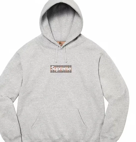 XL L Bogo M Grey Logo Box Hoodie 22SS Black S 0801